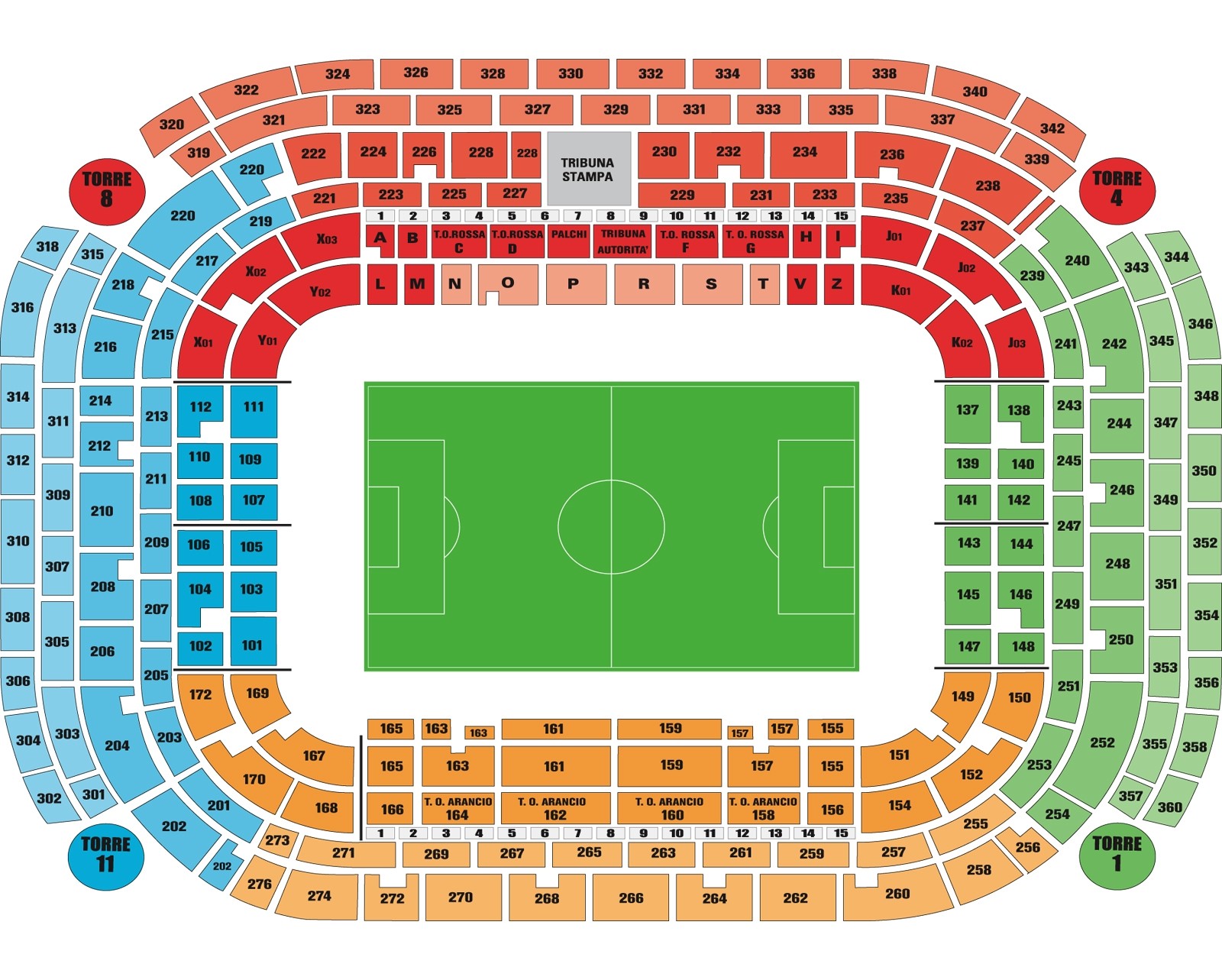 Mapa stadionu